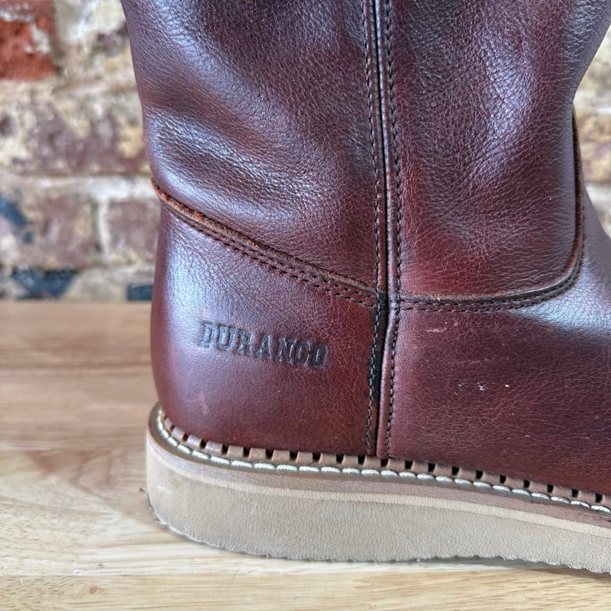 Durango Wellington Brown Leather Western Cowboy Boots Mens 9.5 Wide