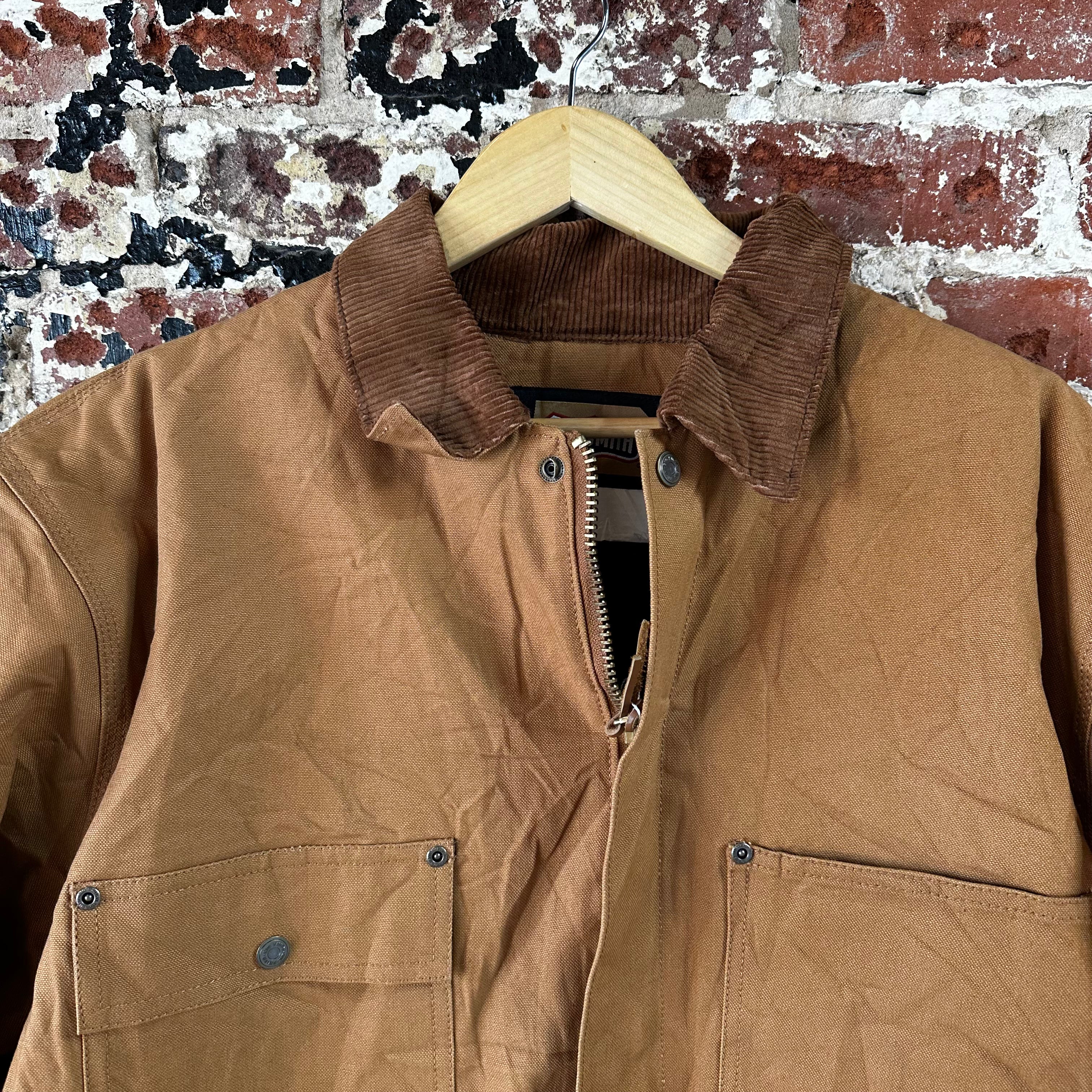 Big Smith Jacket Workwear Full Zip Men’s Sz XL Brown Canvas Heavy Insulated