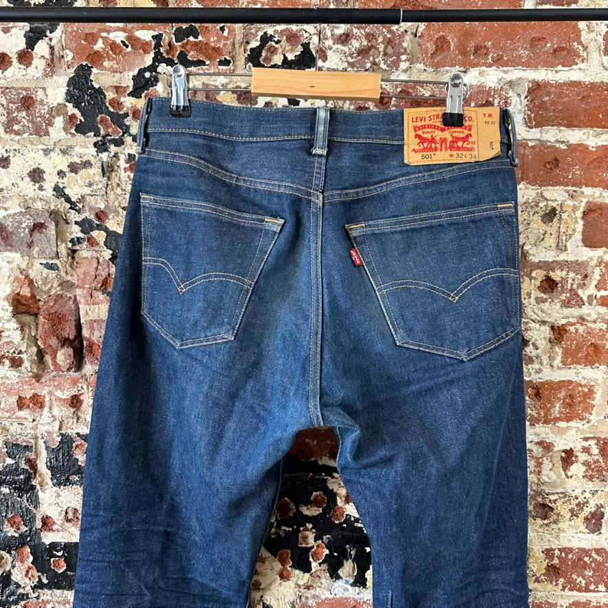 Levi's 501 Mens 32x34 Dark Blue Jeans