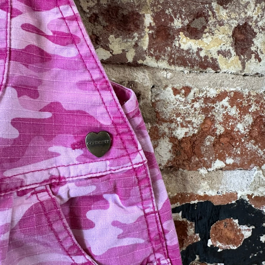 Carhartt Girls 18M Pink Camo Bibs