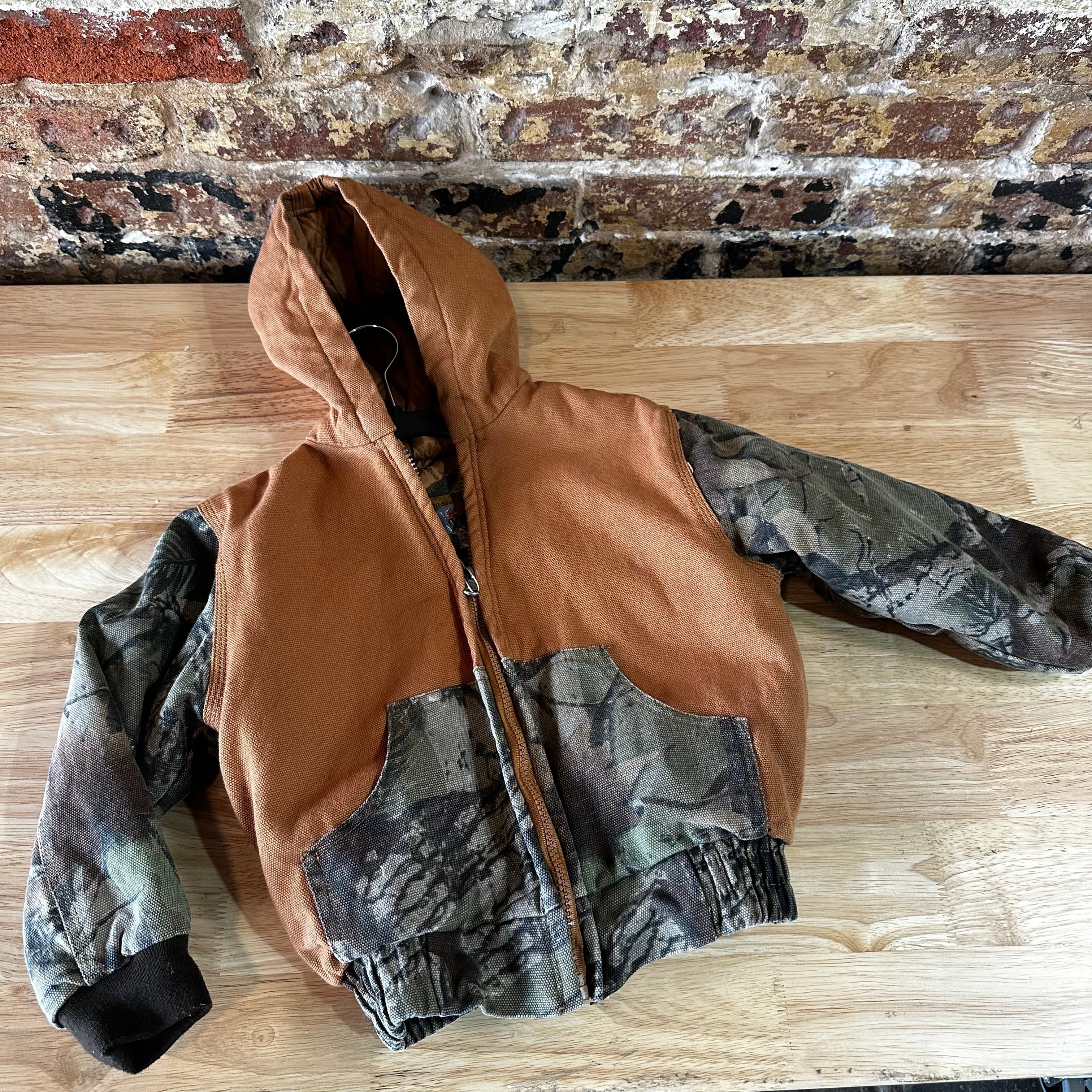 Outdoor Habitat Jacket Toddlers 3T Brown Camouflage Camo Hooded Canvas Hunting
