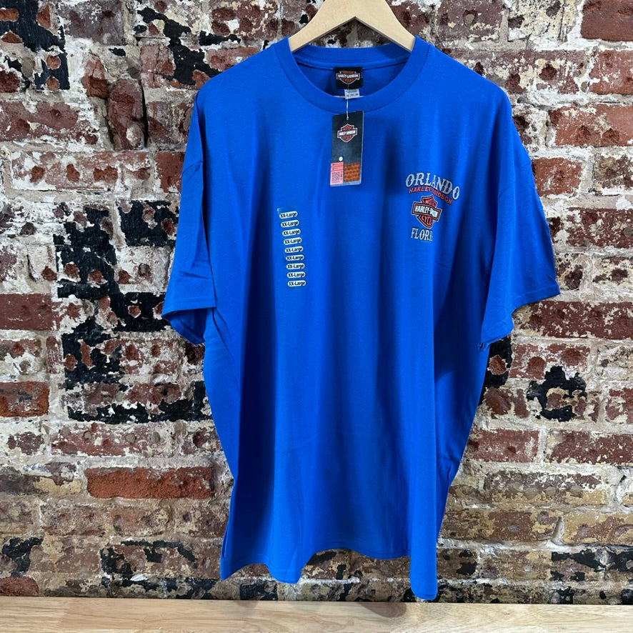 Harley Davidson Men's 2XL Short Sleeve Blue T-Shirt NEW