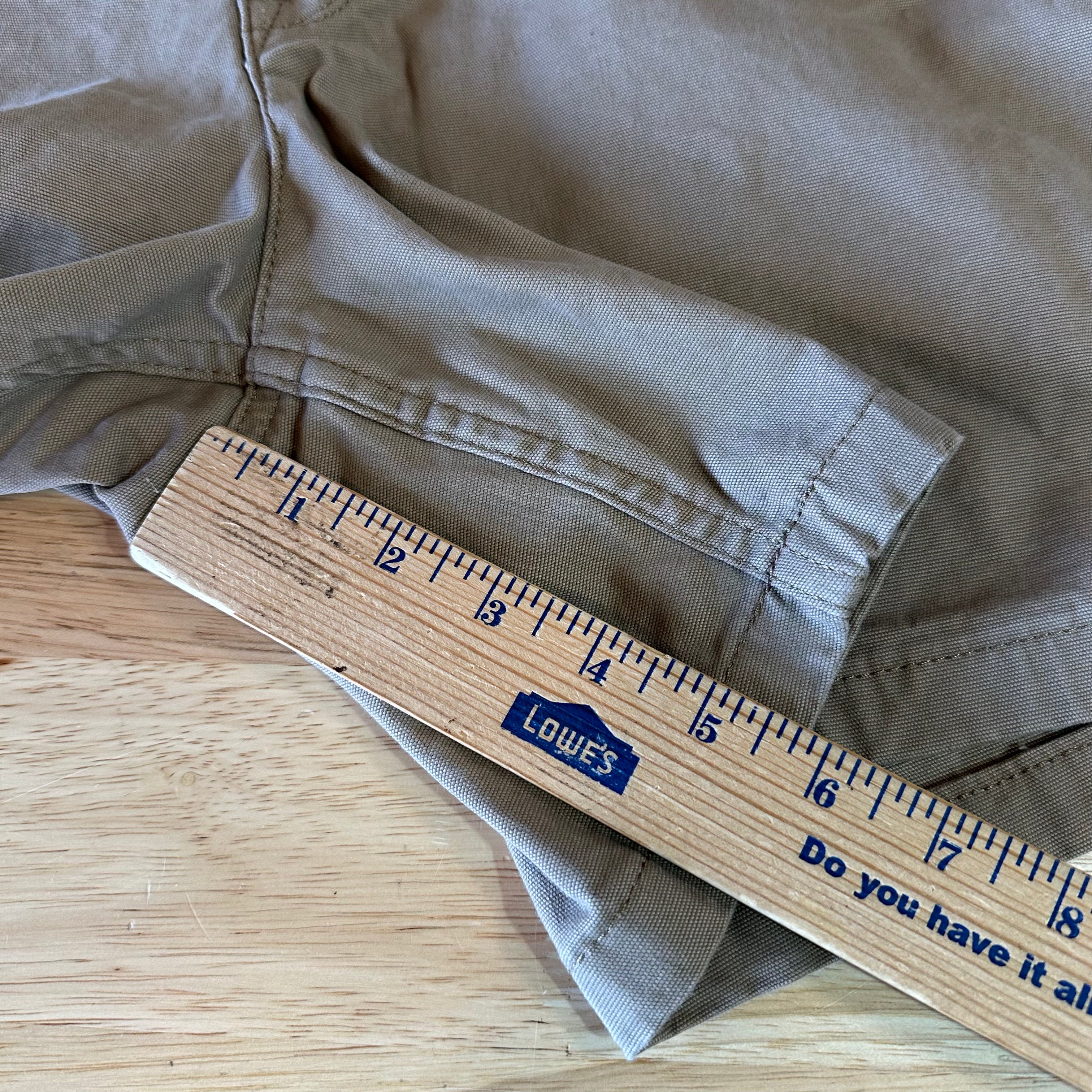 ARIAT REBAR Made Tough Work Shorts Carpenter Tan Perfect Rise Womens 30 (33x6)