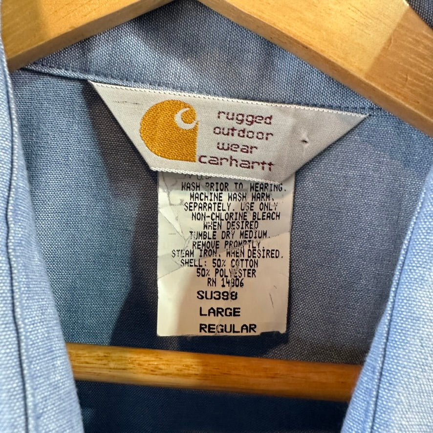 VTG Carhartt Mens Large Western S/S Shirt
