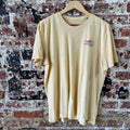 prAna Mens T-Shirt Size XL Yellow Short Sleeve Sunset Sessions So California