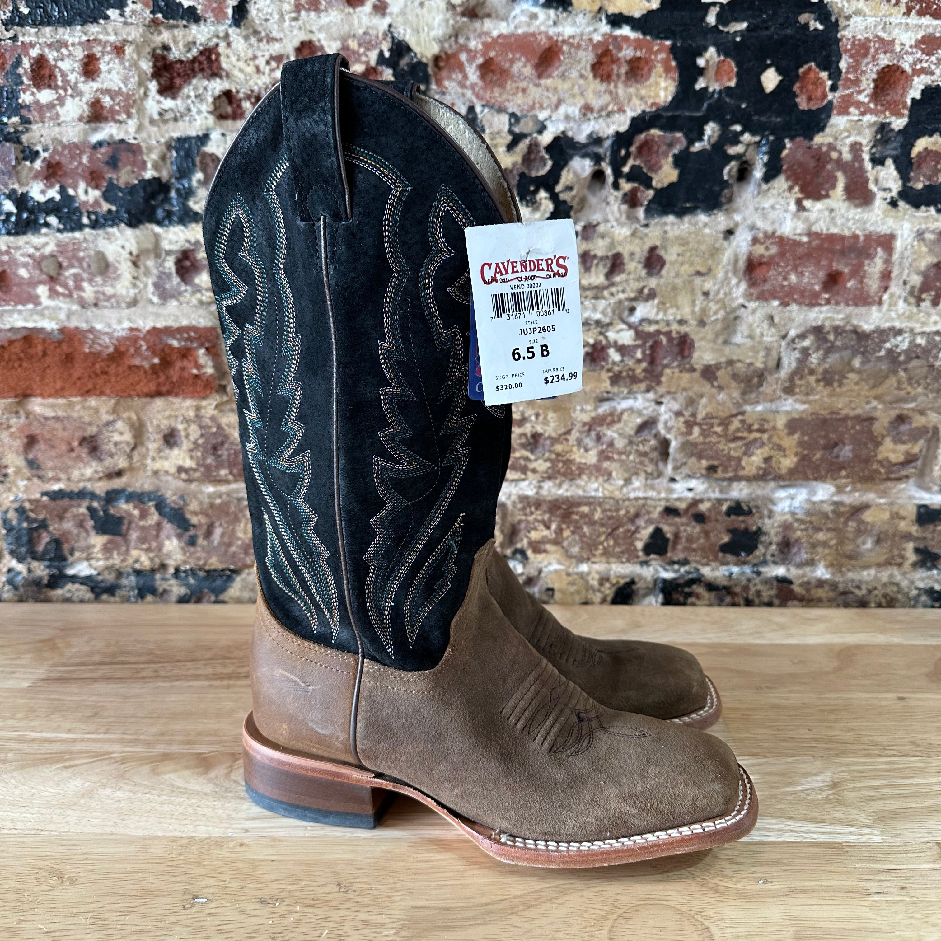 Justin Women's Palisade Western Boots JP2605 -  Sz 6.5 B Tan & Black