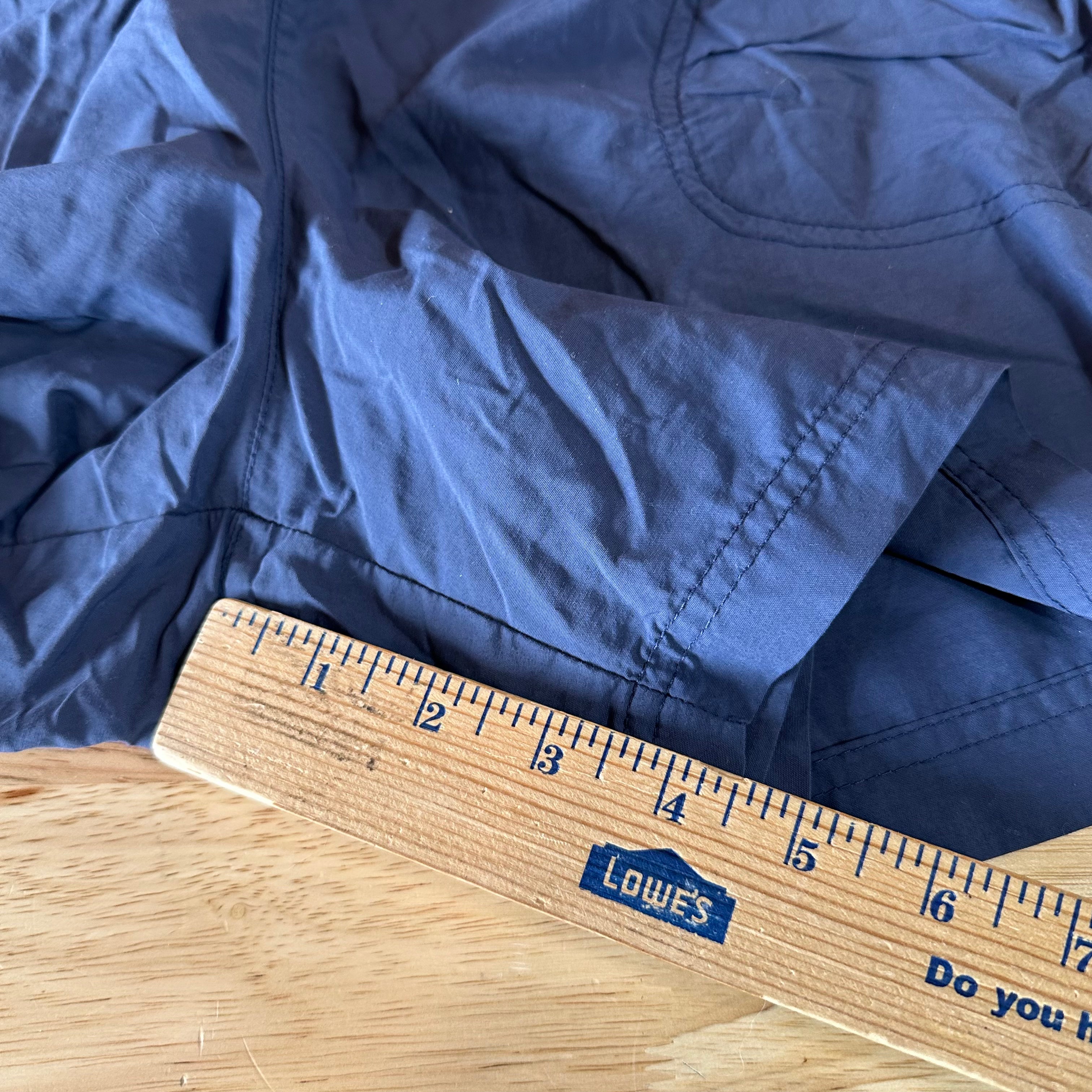 Columbia Camo Large Blue Drawstring w/Pockets Womens Shorts casual 32x4.5"