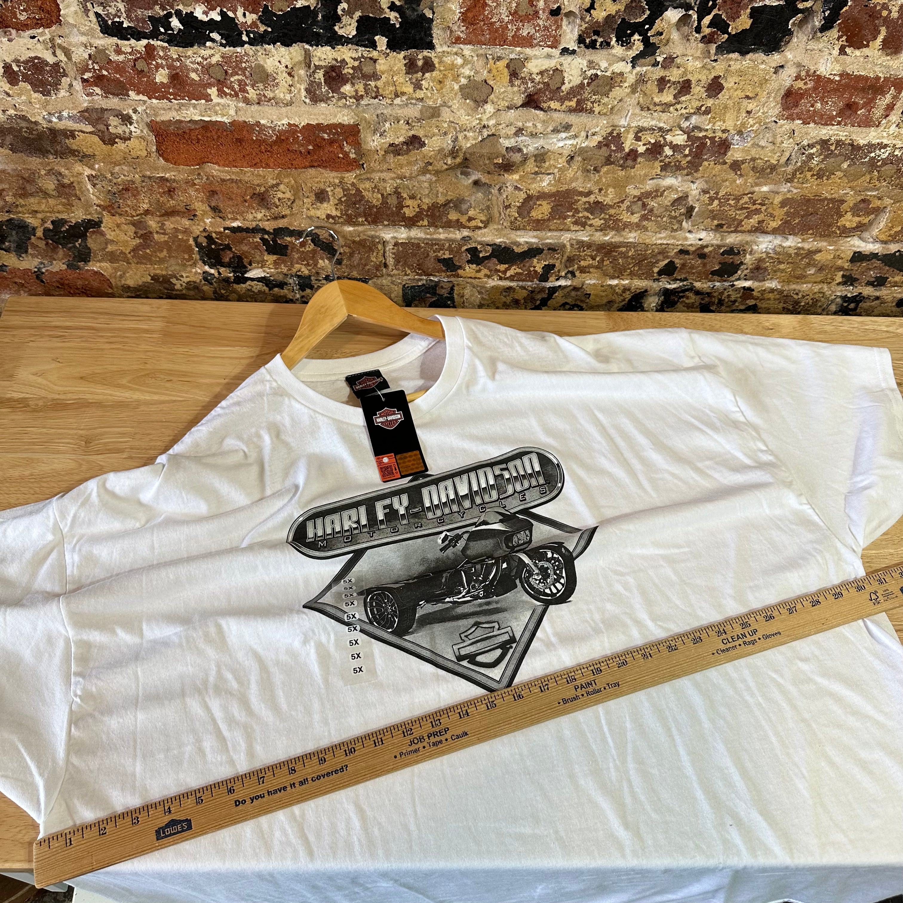 Harley Davidson Men's 5XL Short Sleeve White T-Shirt NEW