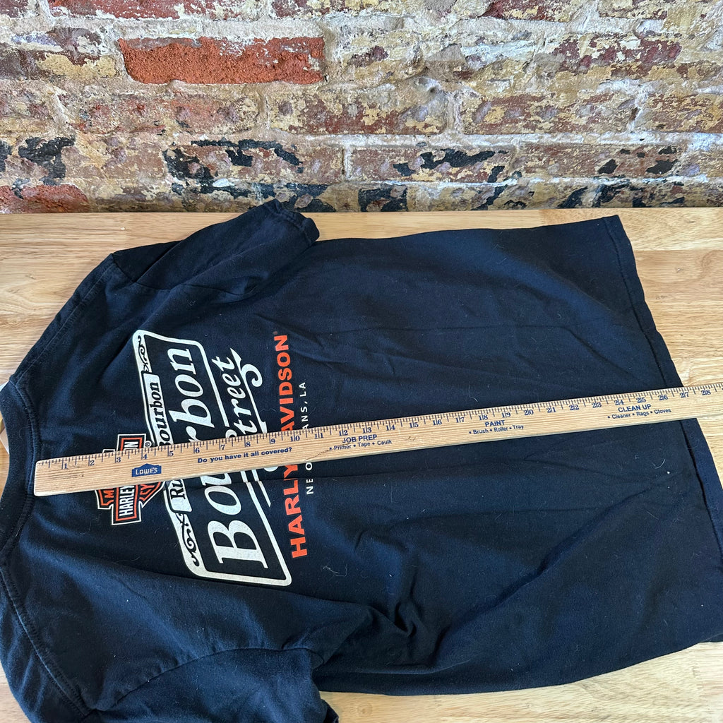 Harley Davidson Bourbon Street T-Shirt Mens XL Black Biker Short Sleeve