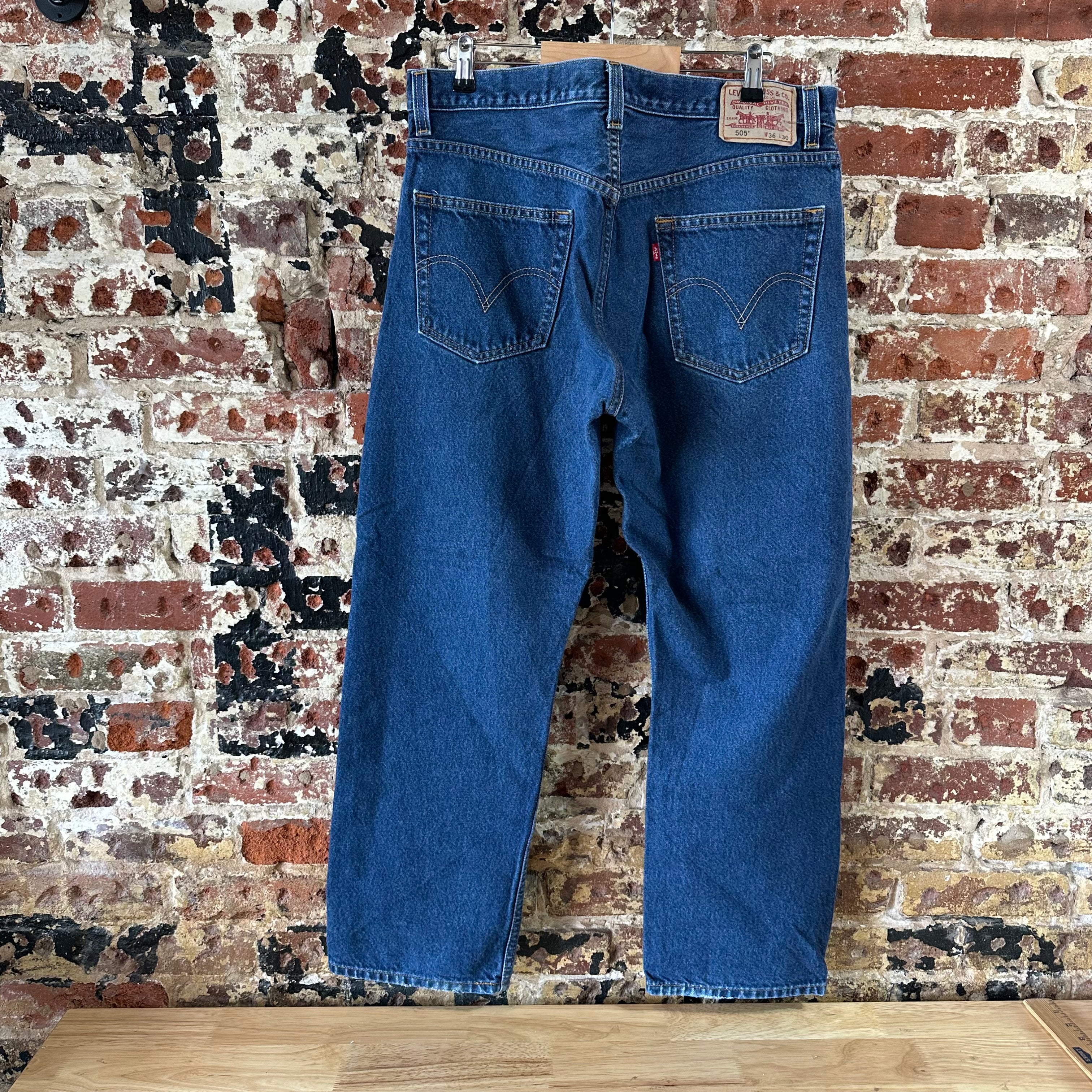 Levi's 505 Mens 36x30 Blue Jeans