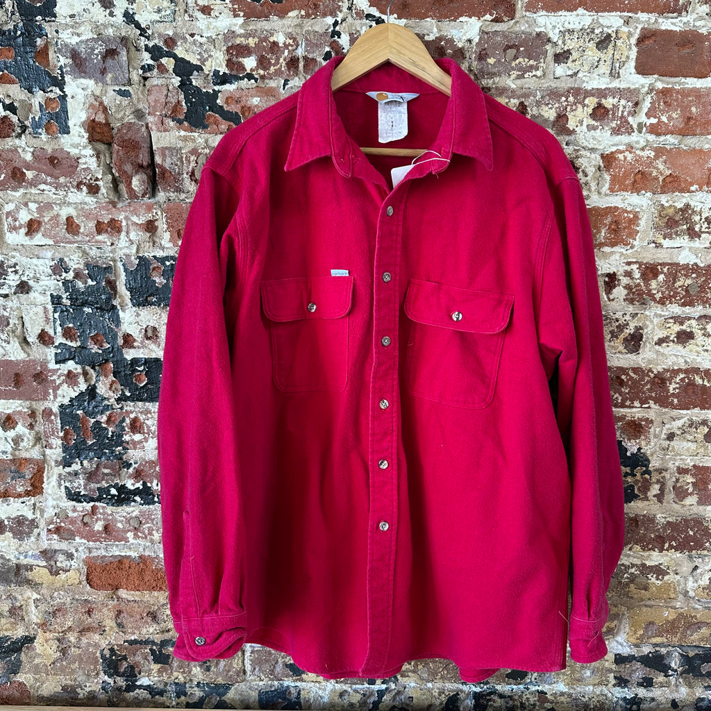Vintage Carhartt Chamois Flannel Shirt USA Mens 3XL Workwear Red