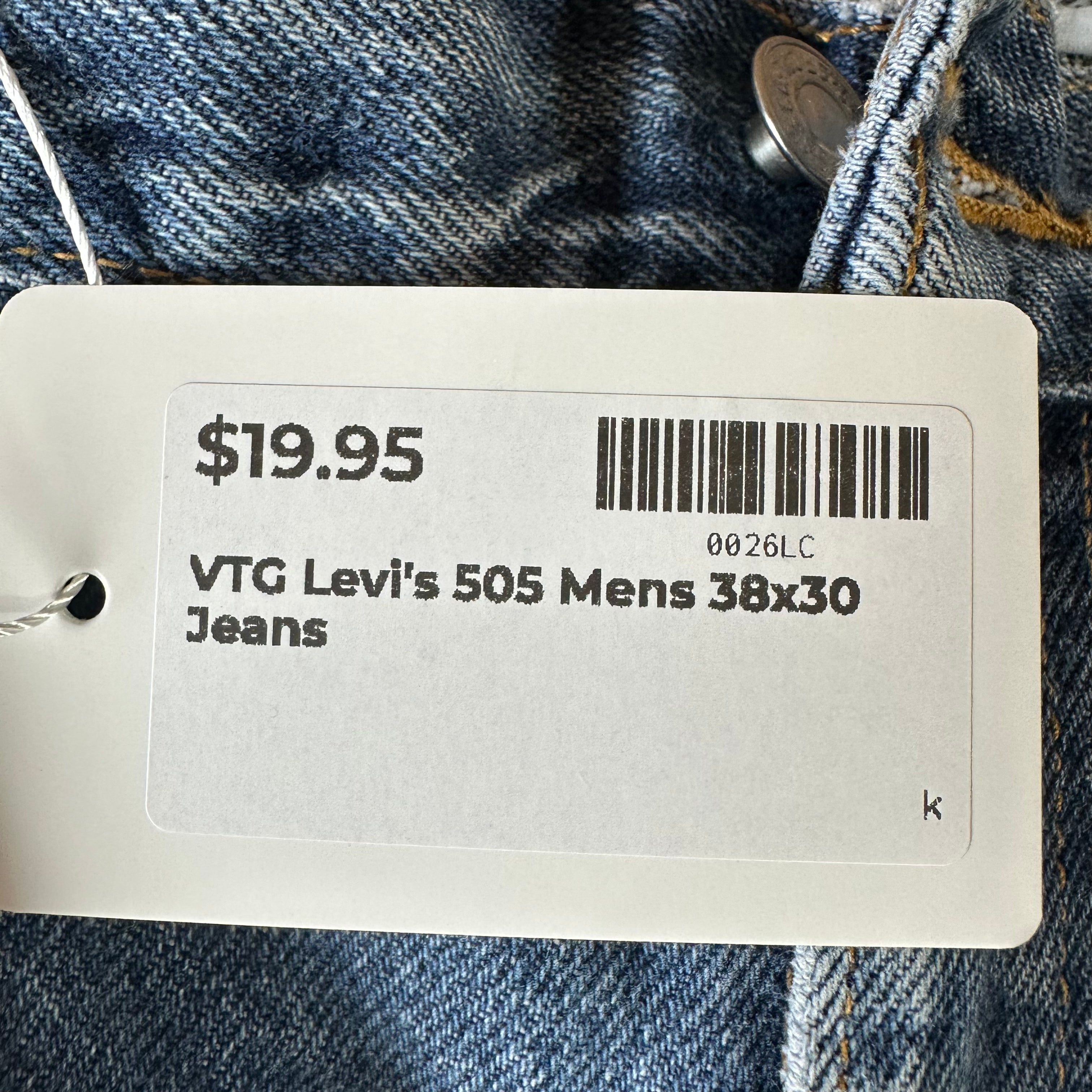 Levi's 505 Mens 38x30 Blue Jeans