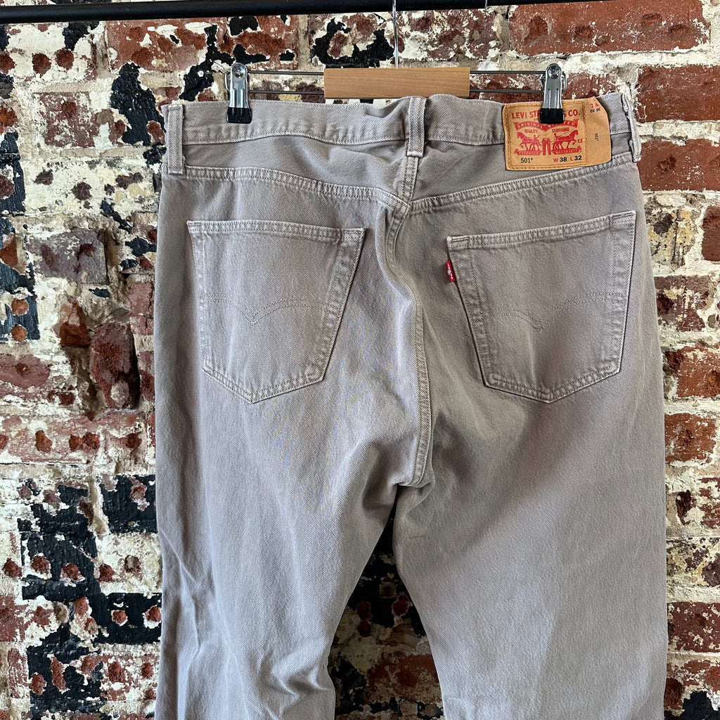 Levi's 501 Mens 38x32 Tan Jeans