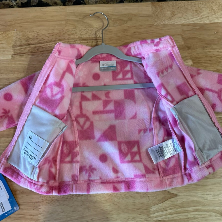 Columbia Fleece Jacket Size 6-12 Months Girls Pink NEW
