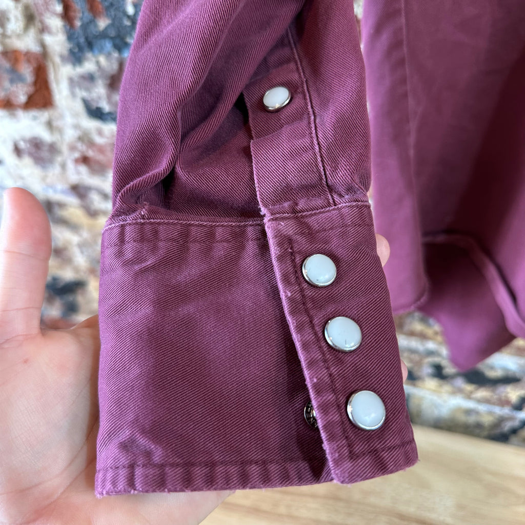 Wrangler Mens Medium Purple Western Shirt