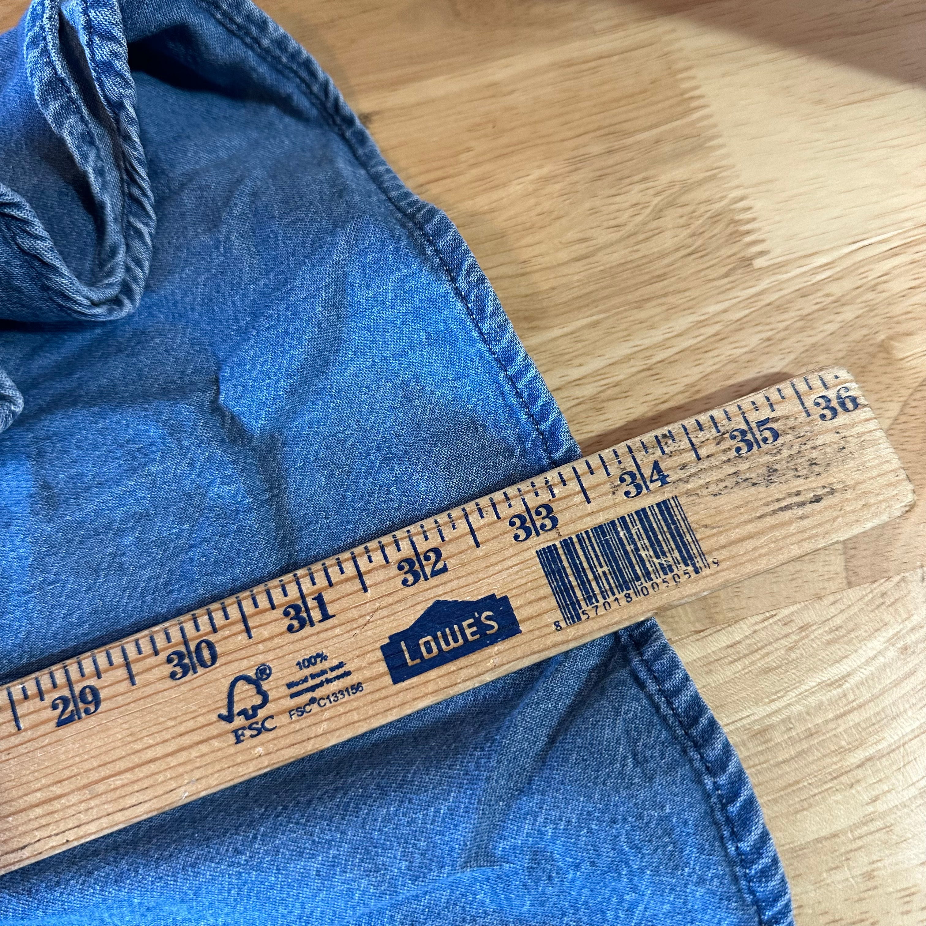 Levi's Mens 3XL Tall Pearl Snap Western Jean Shirt NEW