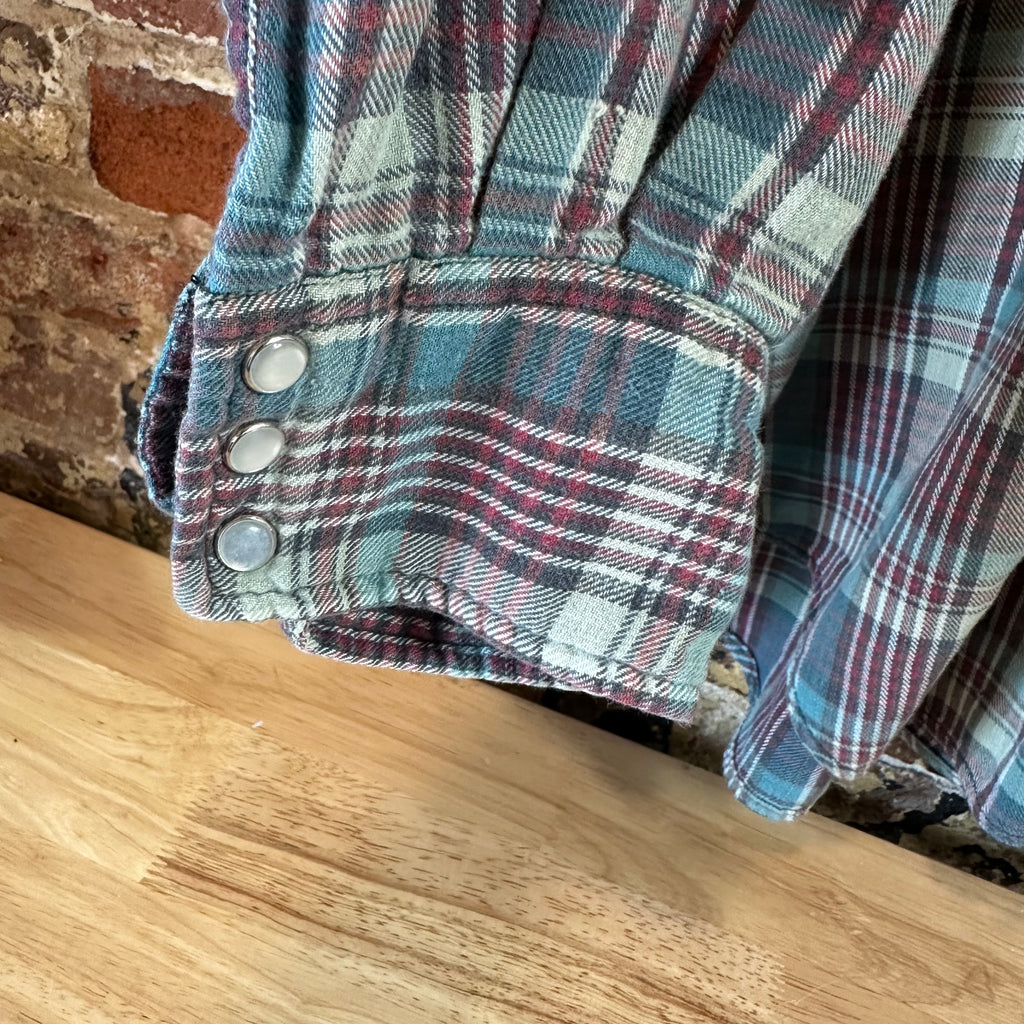 VTG Outlaw Mens XL L/S Western Flannel Shirt