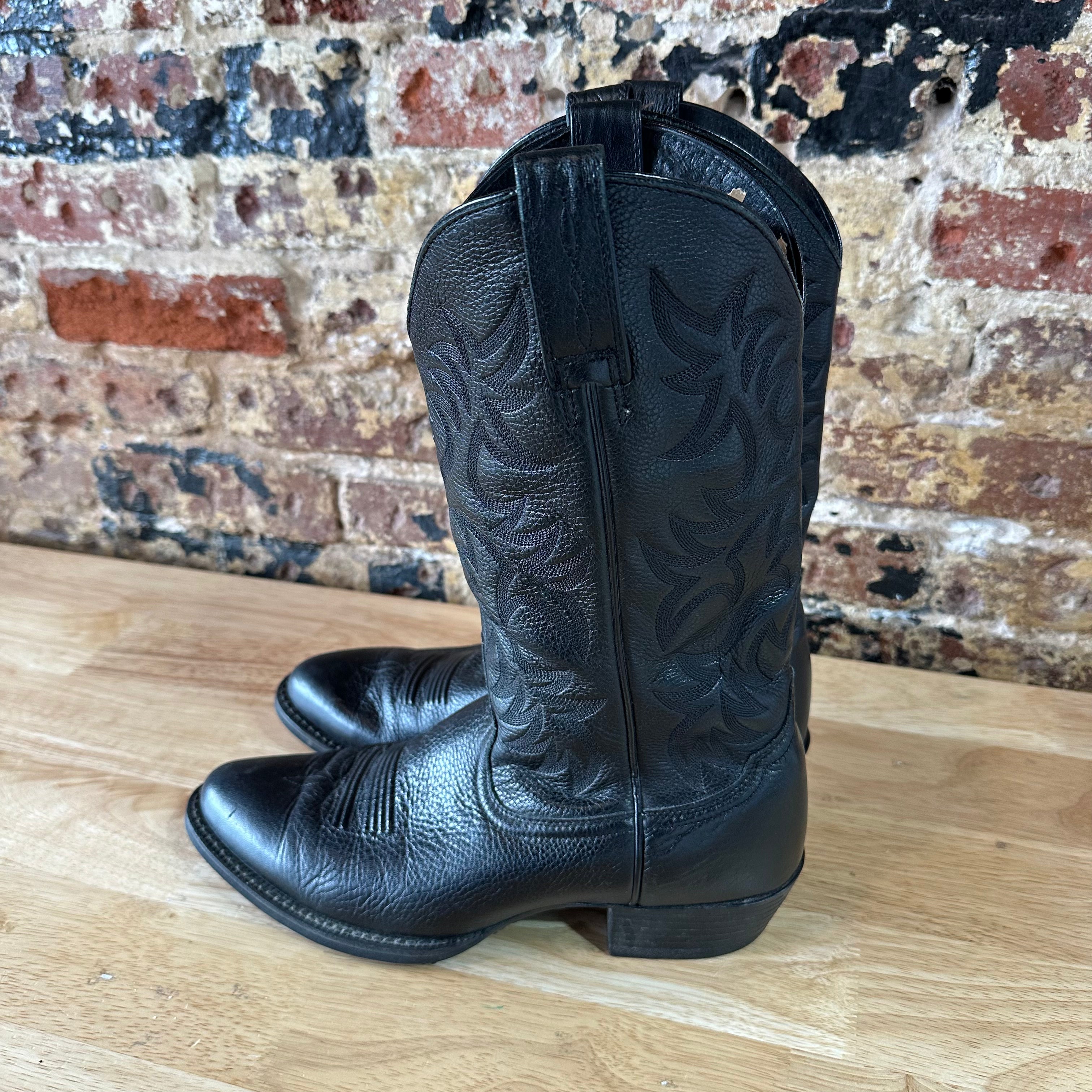 Ariat Heritage Mens Western Black Deertan Leather Cowboy Boots 34770 -Size 9.5 D