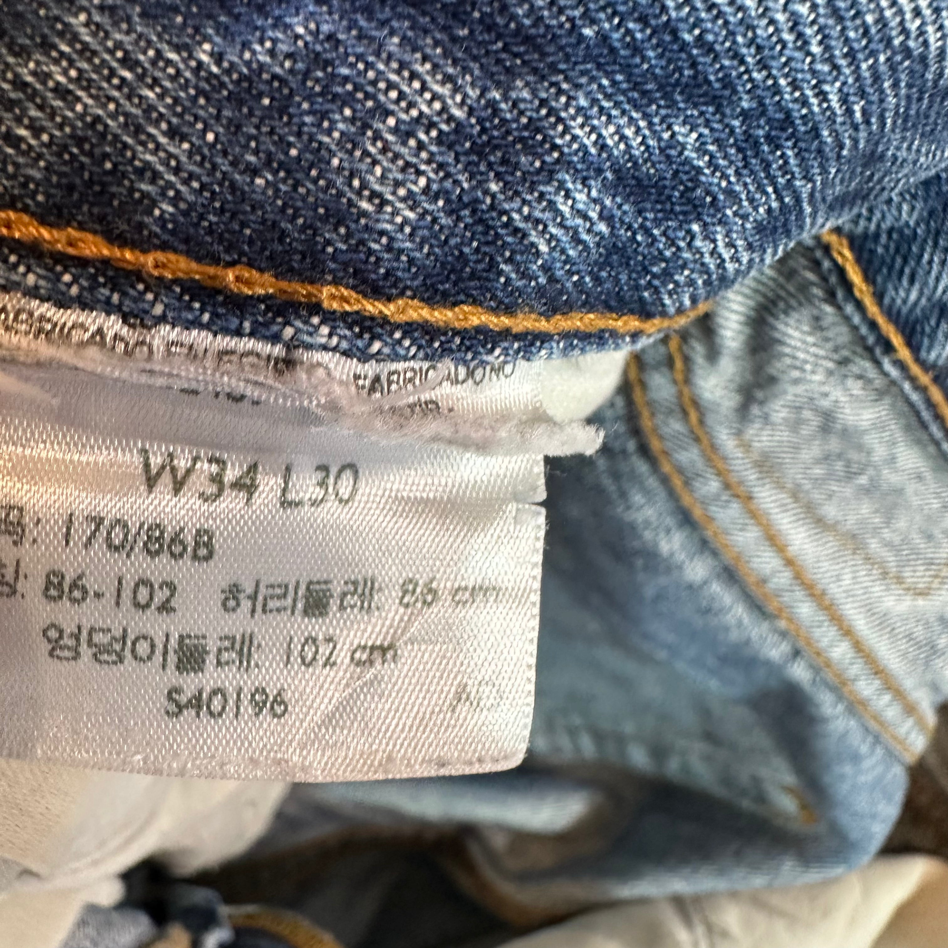 Levis 501 Mens 34x30 Blue Jeans