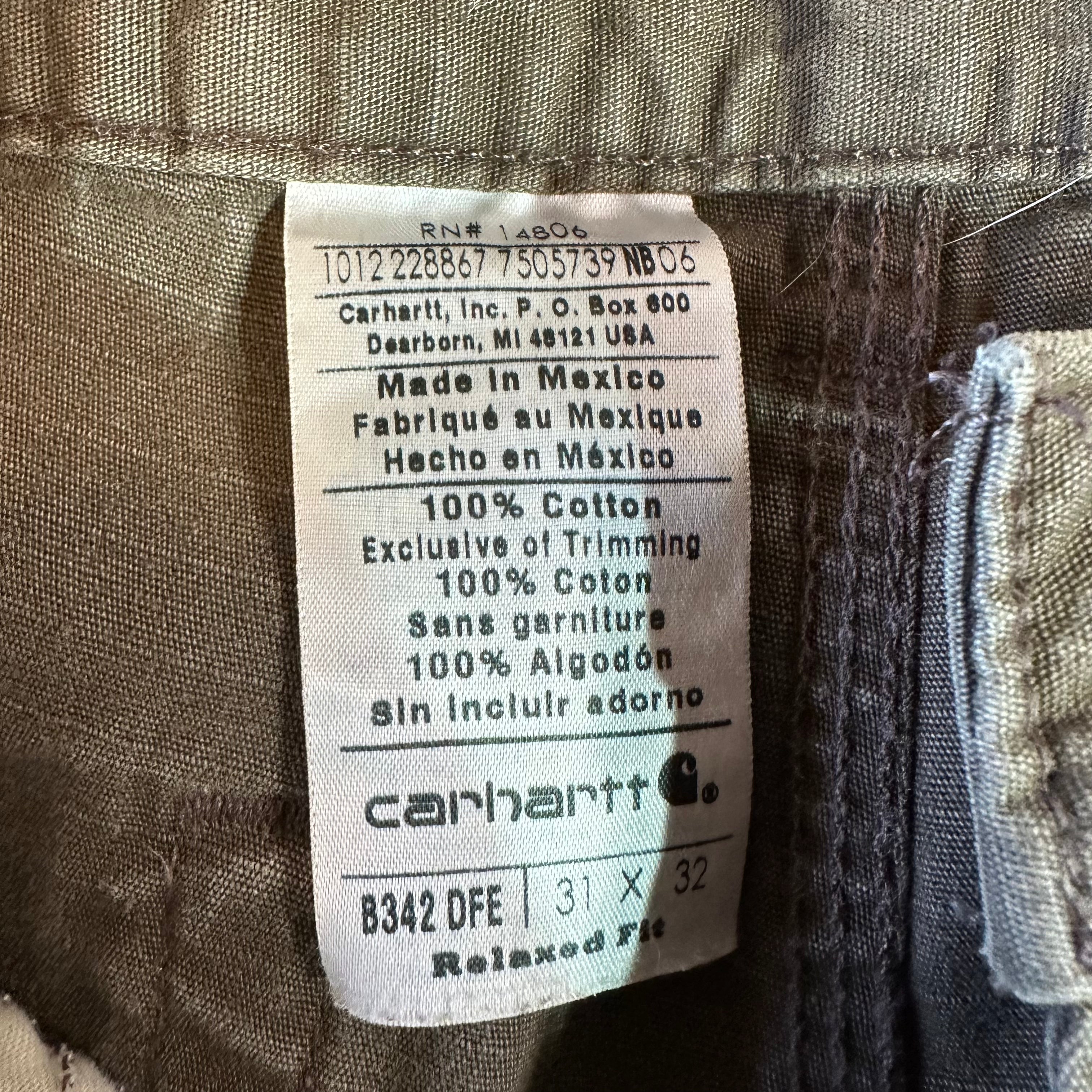 Carhartt B342 DFE Mens 30x34 Cargo Pants