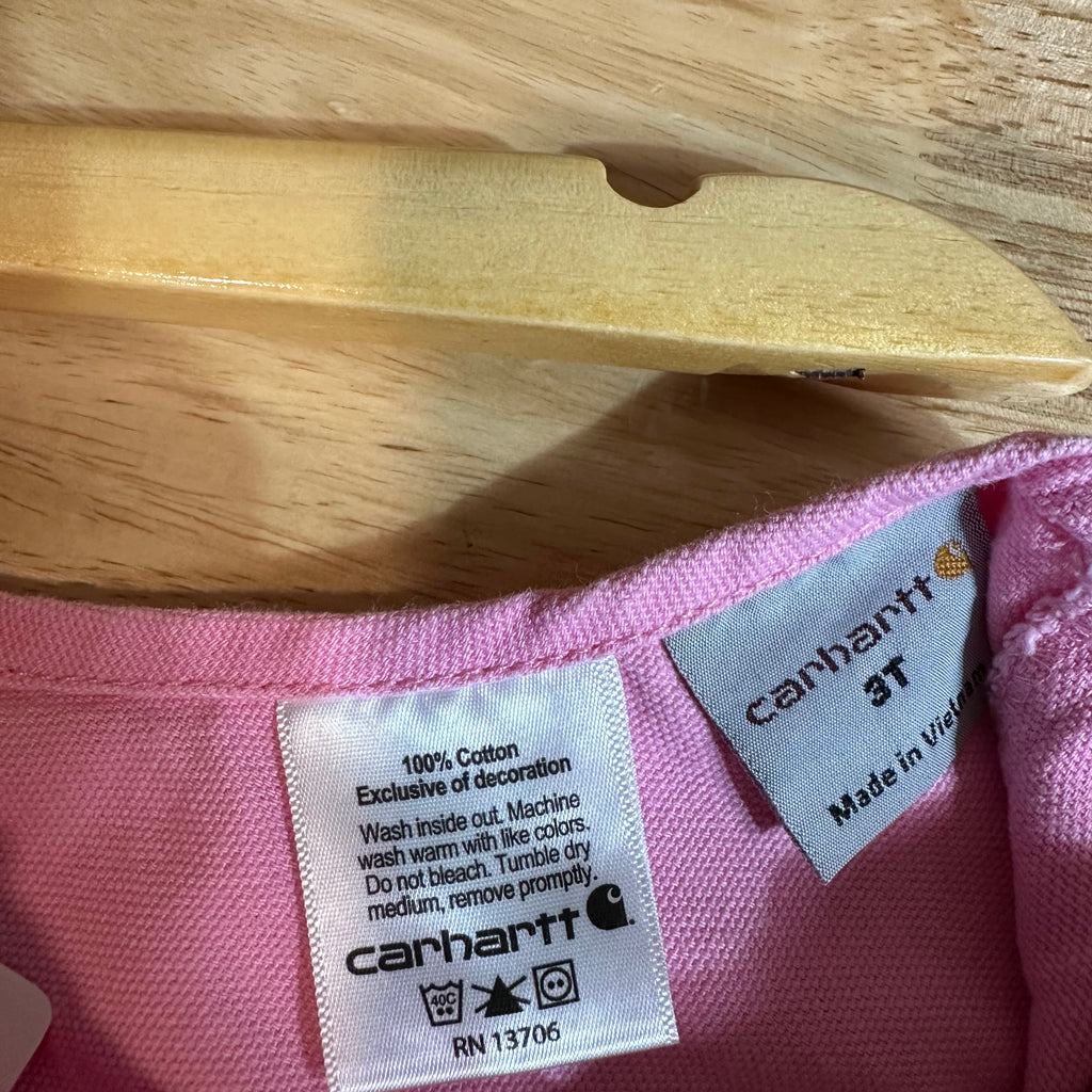 Carhartt Pink Bibs Girls 3T