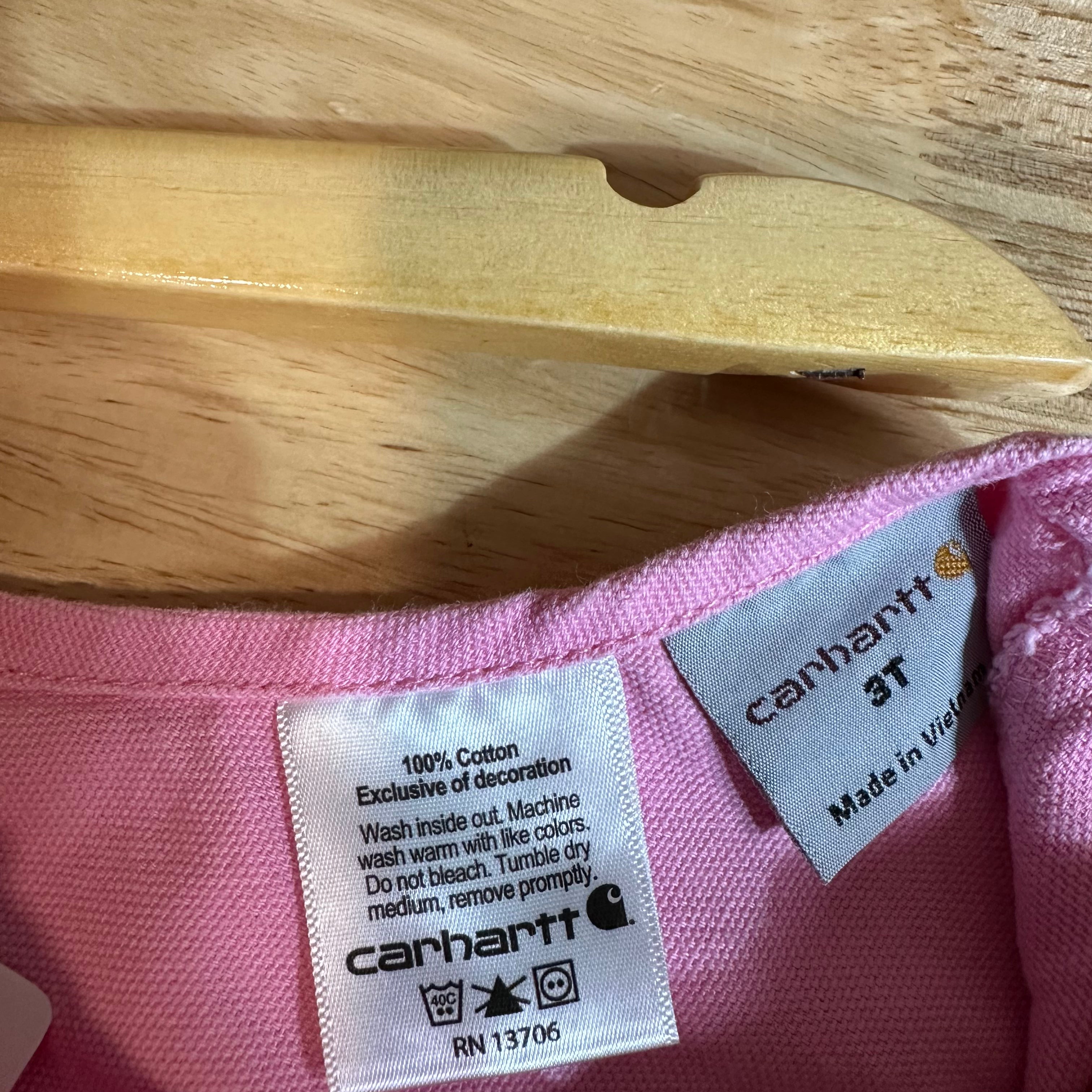 Carhartt Pink Bibs Girls 3T