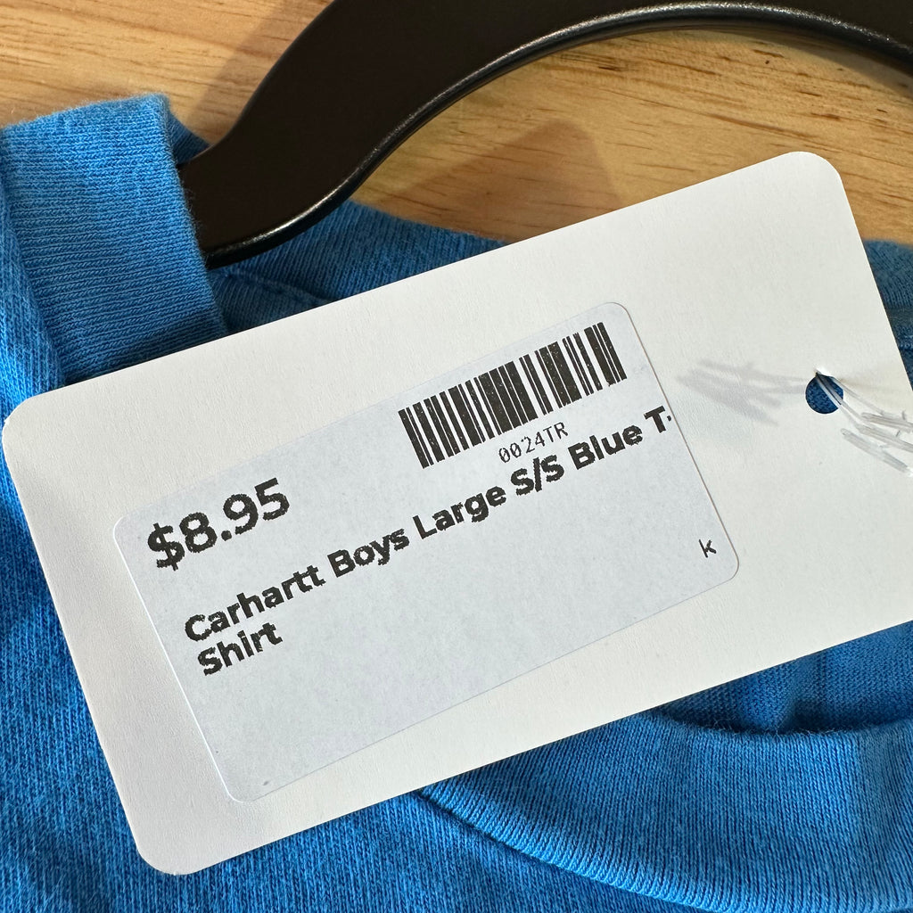 Carhartt Short Sleeve T-Shirt Boys Large 14-16 Blue