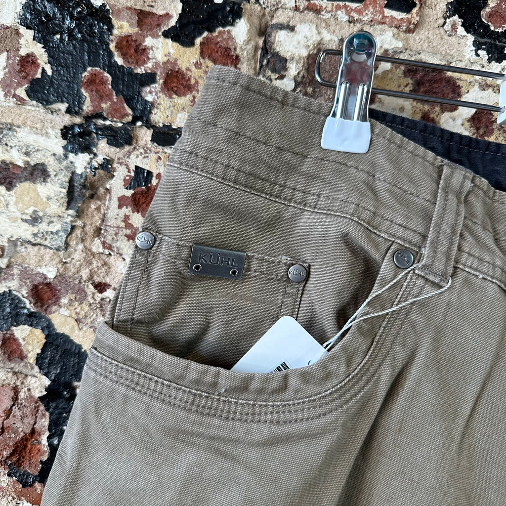 Kuhl Pants Men's 34x36 Tan Free Kanvus Jeans Canvas Stretch Hiking Outdoor
