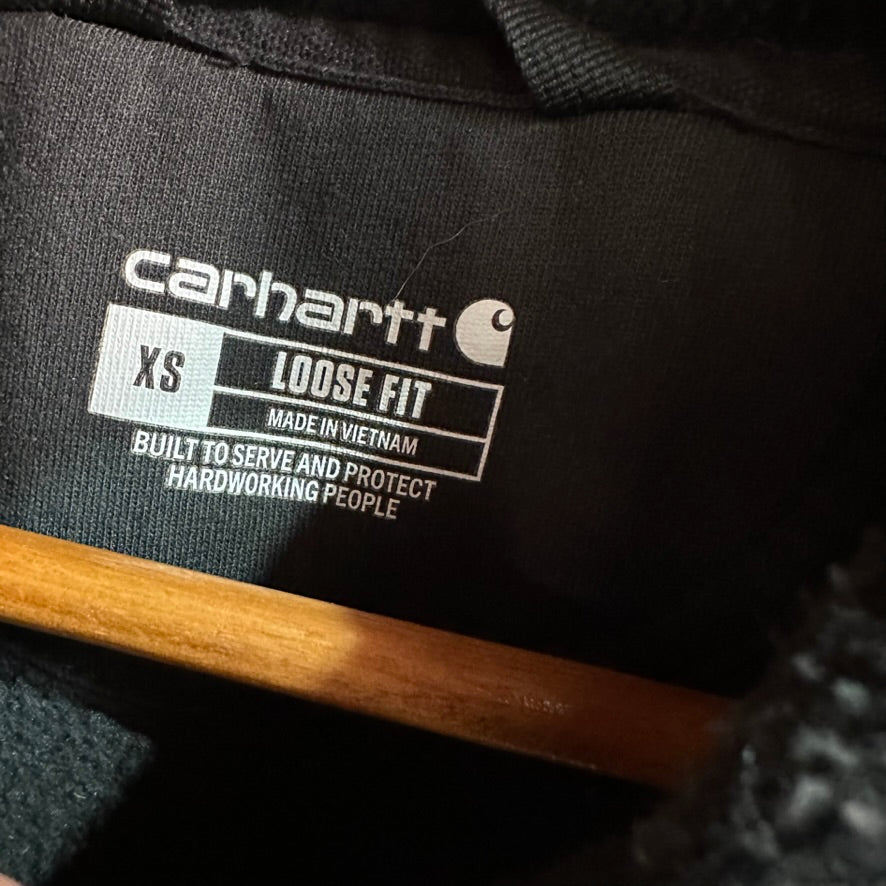 Carhartt K288 Men’s Size XS Hoodie Logo Black Sleeve Logo