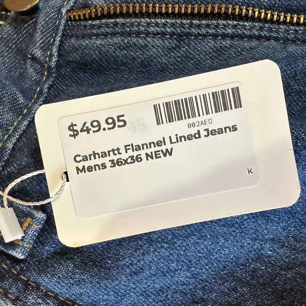 Carhartt B155 DST Lined Jeans Mens 36x36 NEW