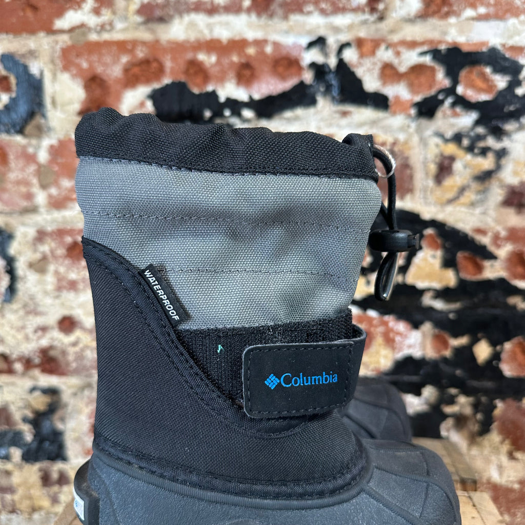 Columbia Snow Winter Boots Youth Little Kids 6 Gray Black Waterproof