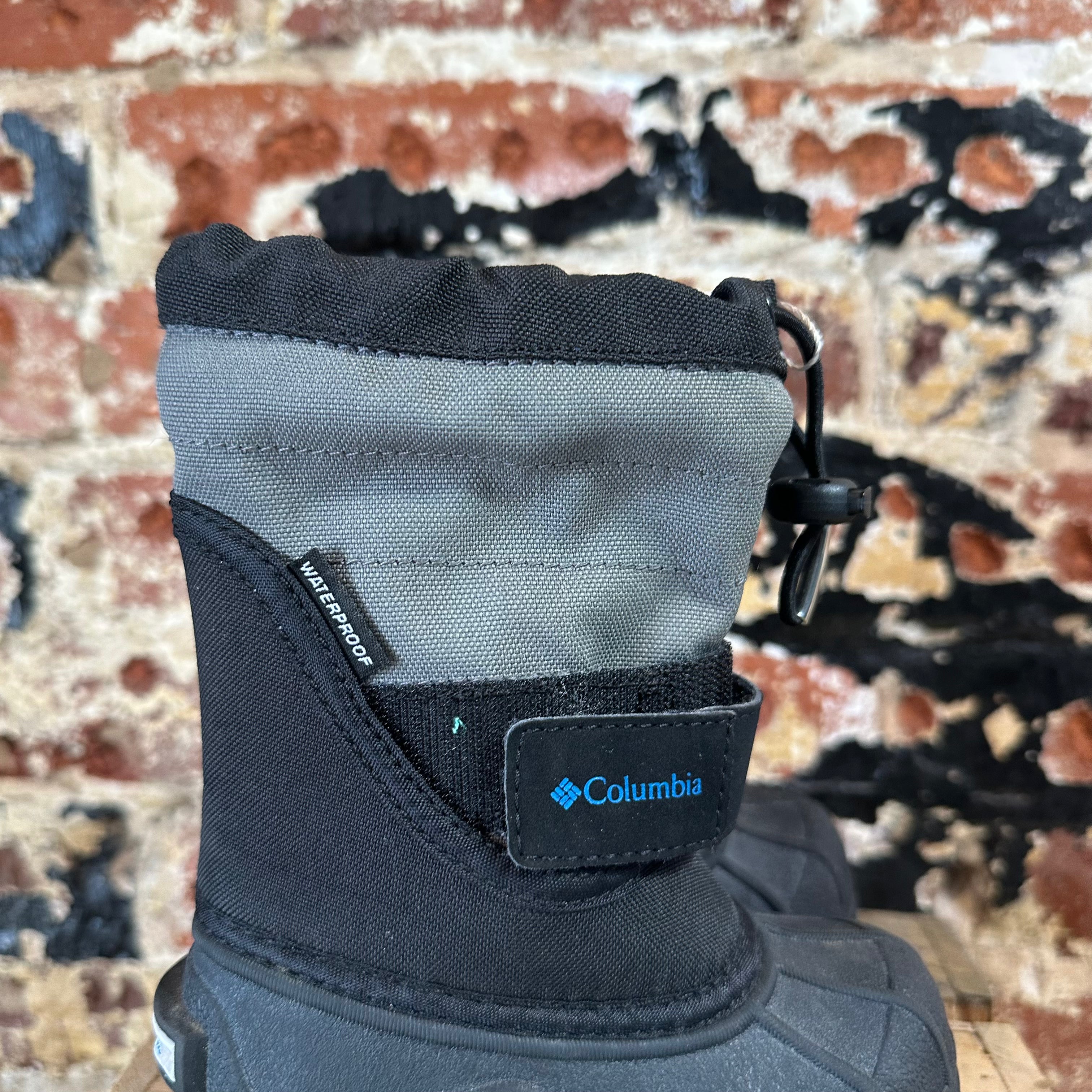 Columbia Snow Winter Boots Youth Little Kids 6 Gray Black Waterproof