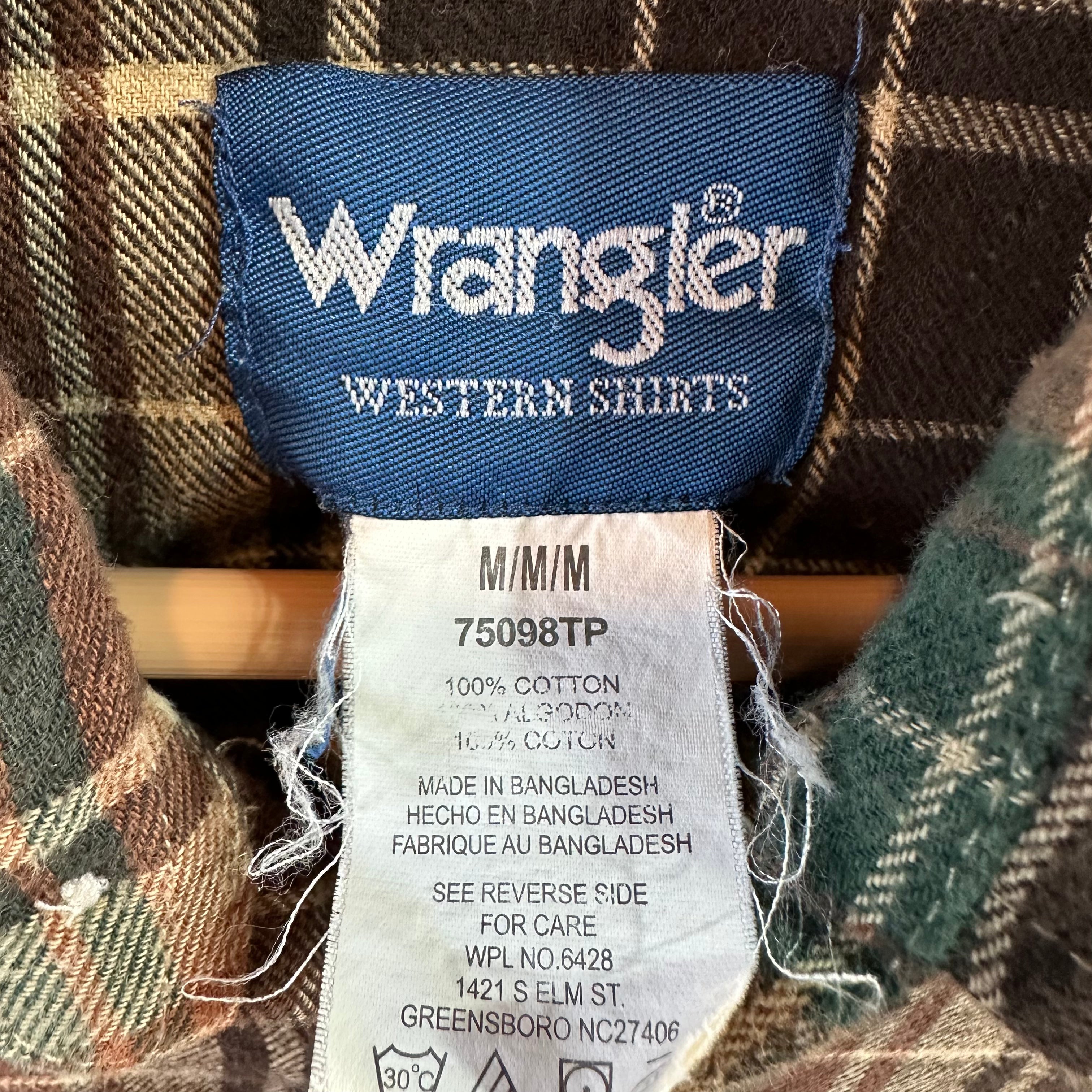 Wrangler Button Up Shirt Mens Medium