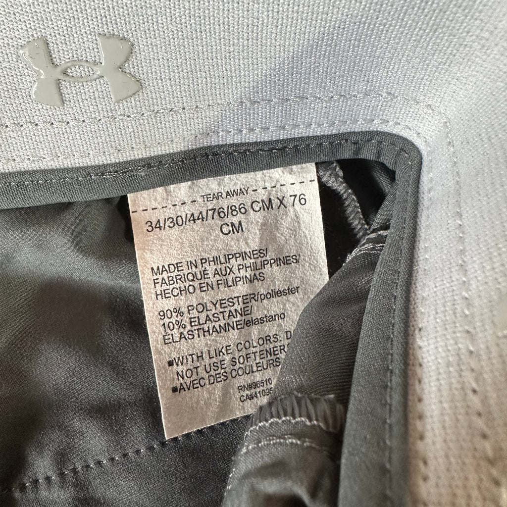 Under Armour Mens 34x30 Gray Pants