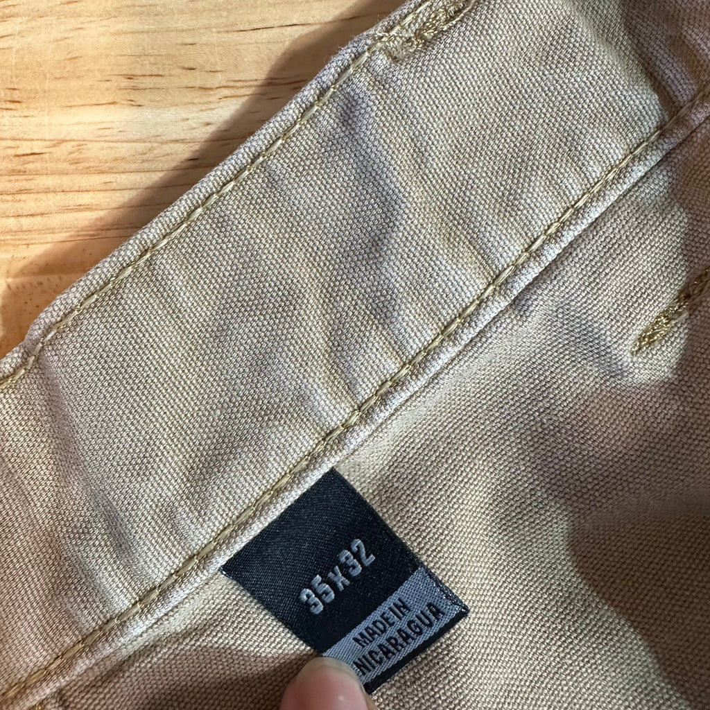 Carhartt Mens 35x32 Tan Pants