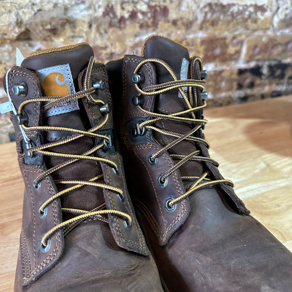Carhartt Work Boots Women 9.5 Rugged Flex 6" Composite Toe Brown Leather CWF5355