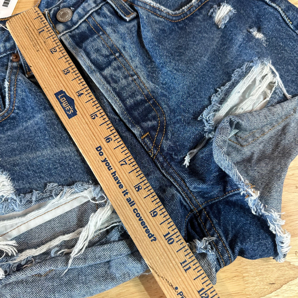 Levi's Cut Off Denim Jean Shorts Womens 27 Distressed - 27x3"