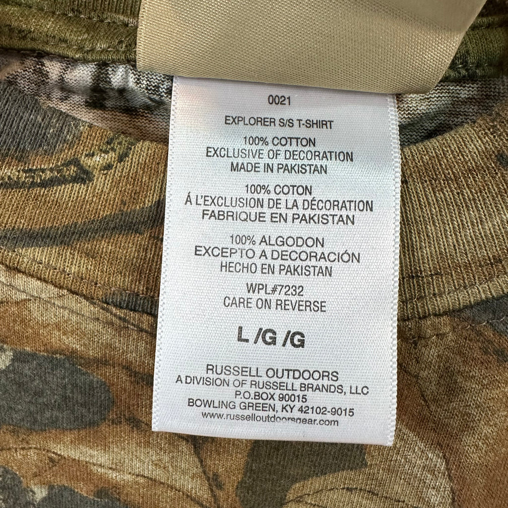 Russell Large S/S Camo T-Shirt NEW