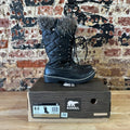 Sorel Tofino Faux Fur Trimmed Leather Lace Up Boots Size 8.5 Black Waterproof