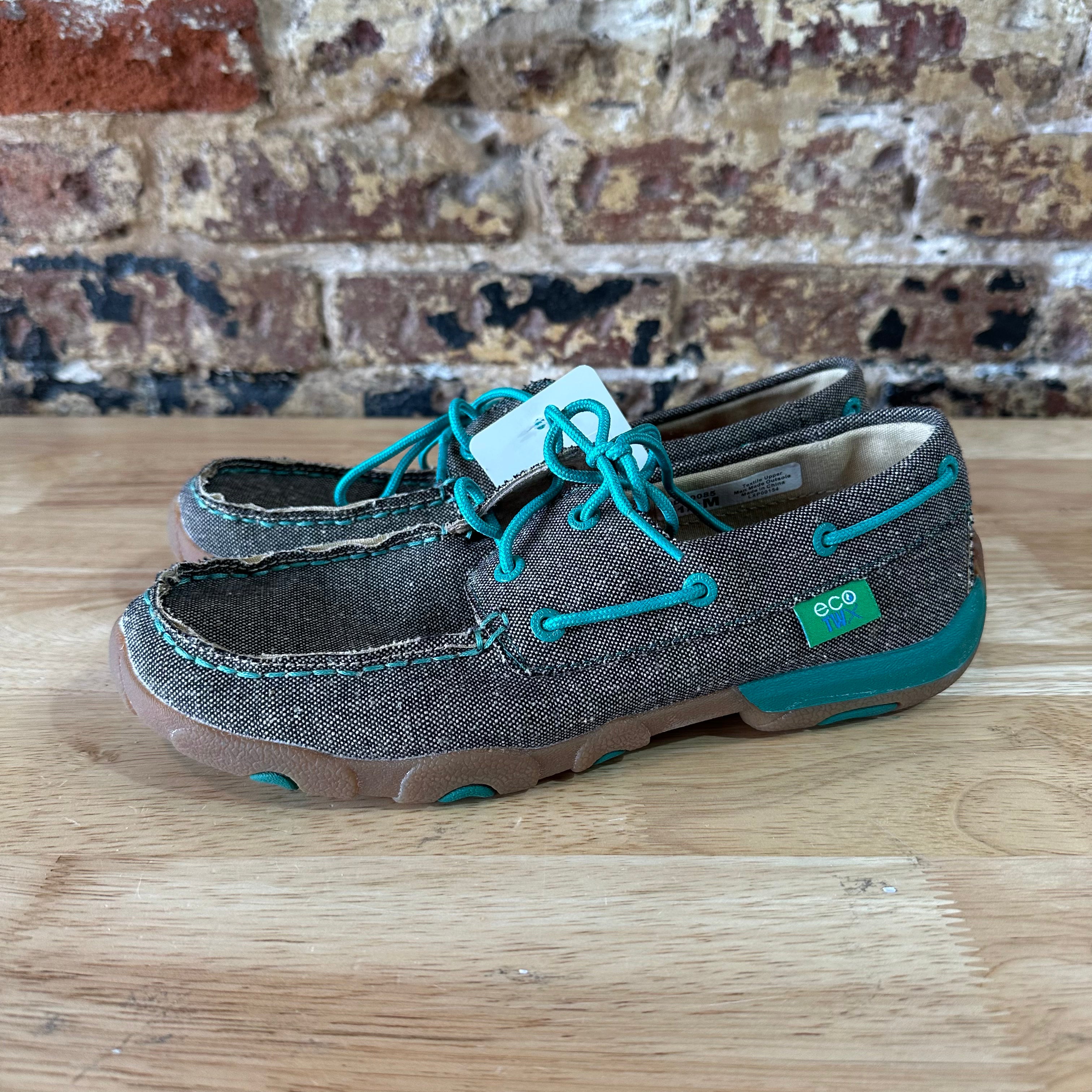 Twisted X Womens 8.5 ECO Driving Moccasins gray dust Casual Shoe