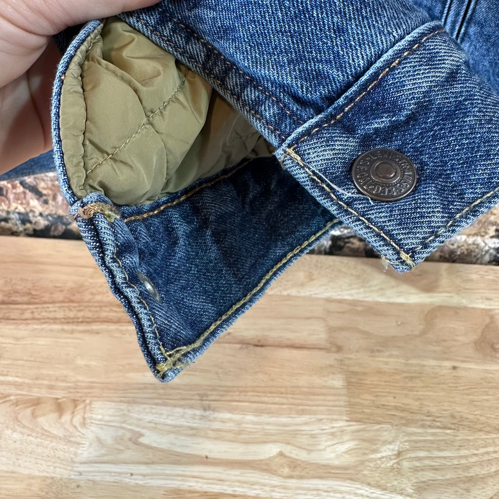 Levi's Jean Jacket Sherpa Lined Trucker Style Blue Denim Mens size XL Classic