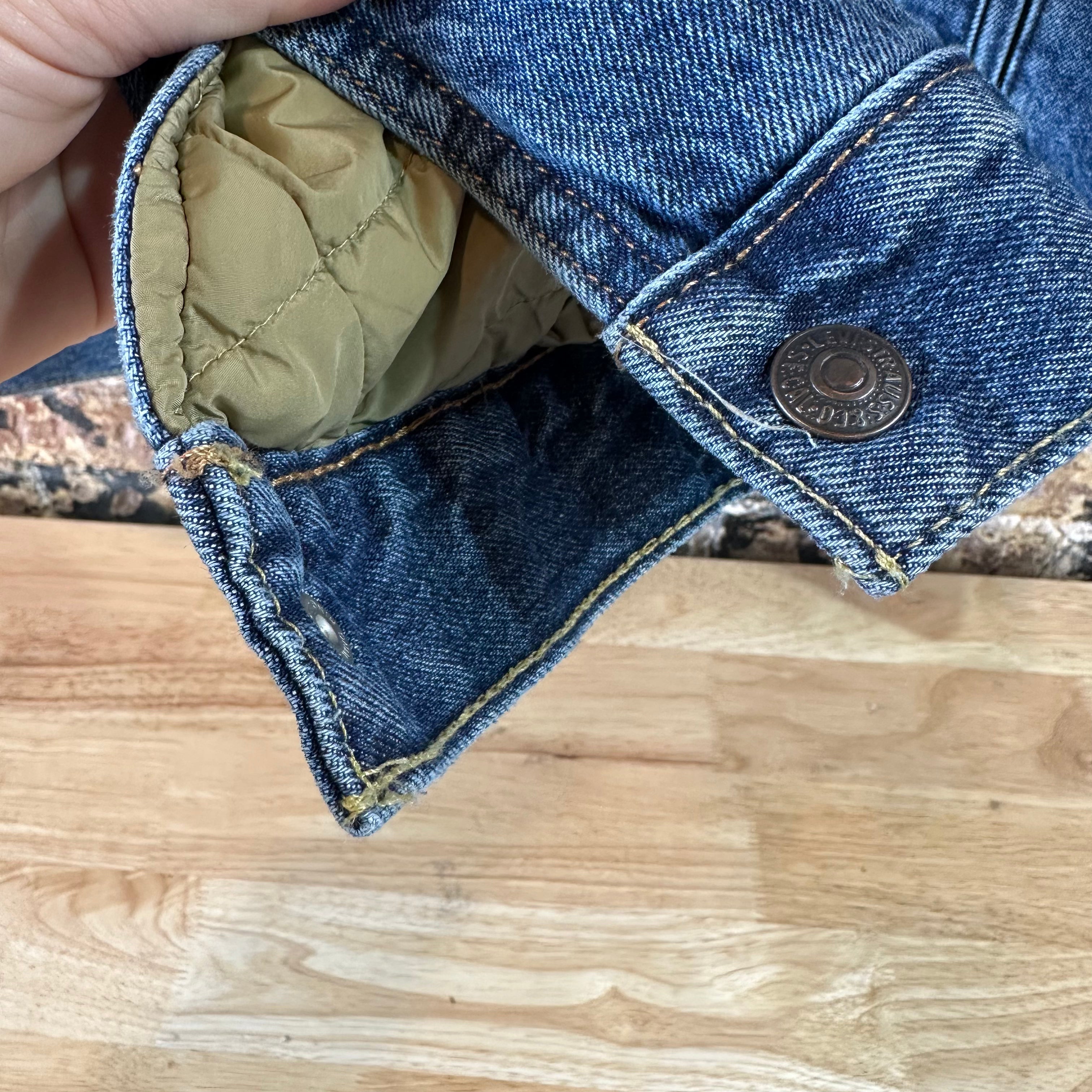 Levi's Jean Jacket Sherpa Lined Trucker Style Blue Denim Mens size XL Classic