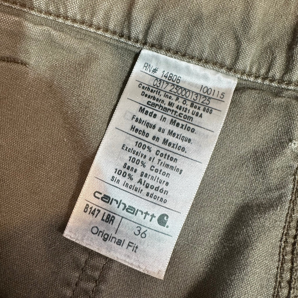 Carhartt B147 LBR Shorts Mens 36