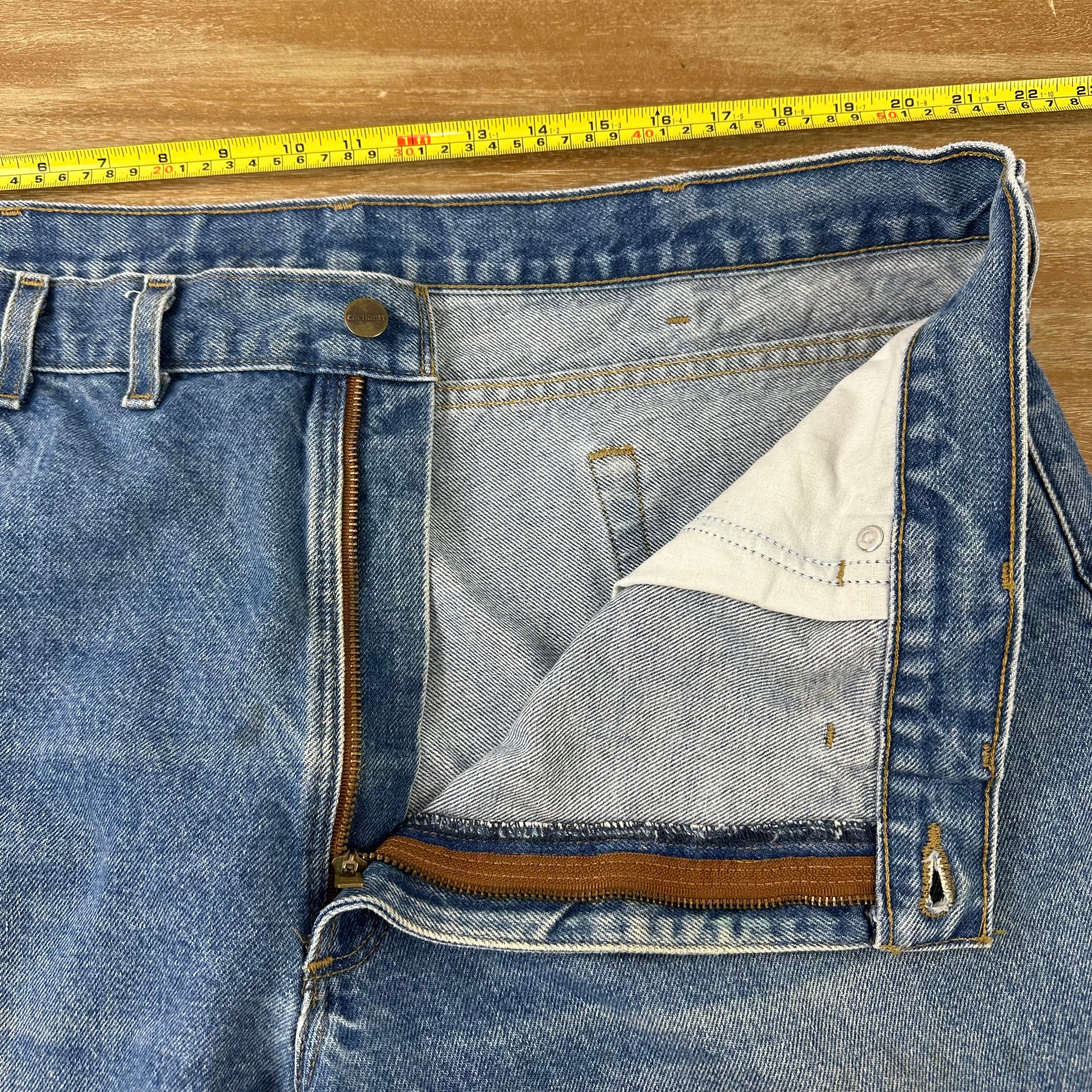 Carhartt Relaxed Fit Mens 44x30 Jeans Workwear Work B17 Denim (measures 42x29)