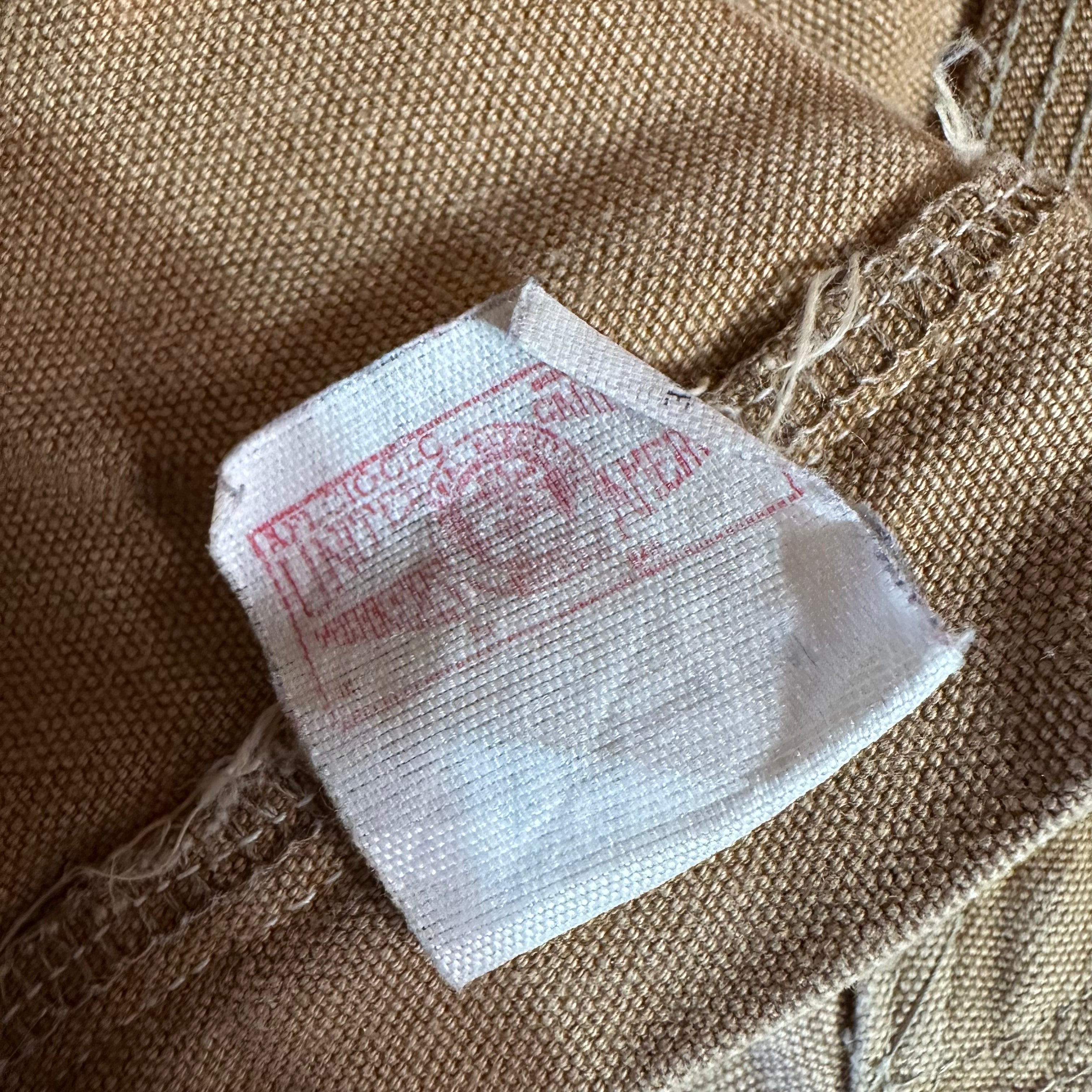 VTG Carhartt 62W Brown Mens 33x30 Double Knee Pants