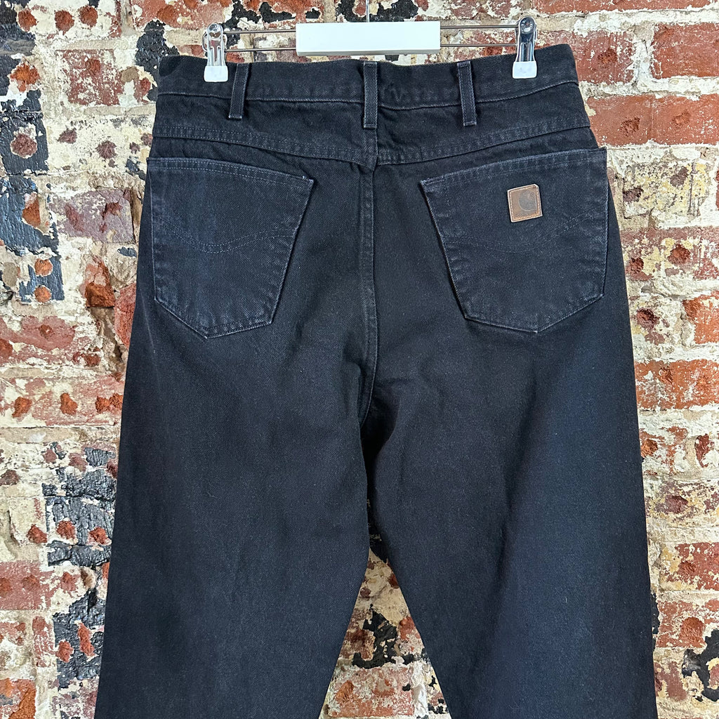 VTG Carhartt B17 Black Jeans Mens 35x32