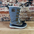 Sorel Tivoli High ll Snow Boots Woman's Winter Boot Grey Black Size 6