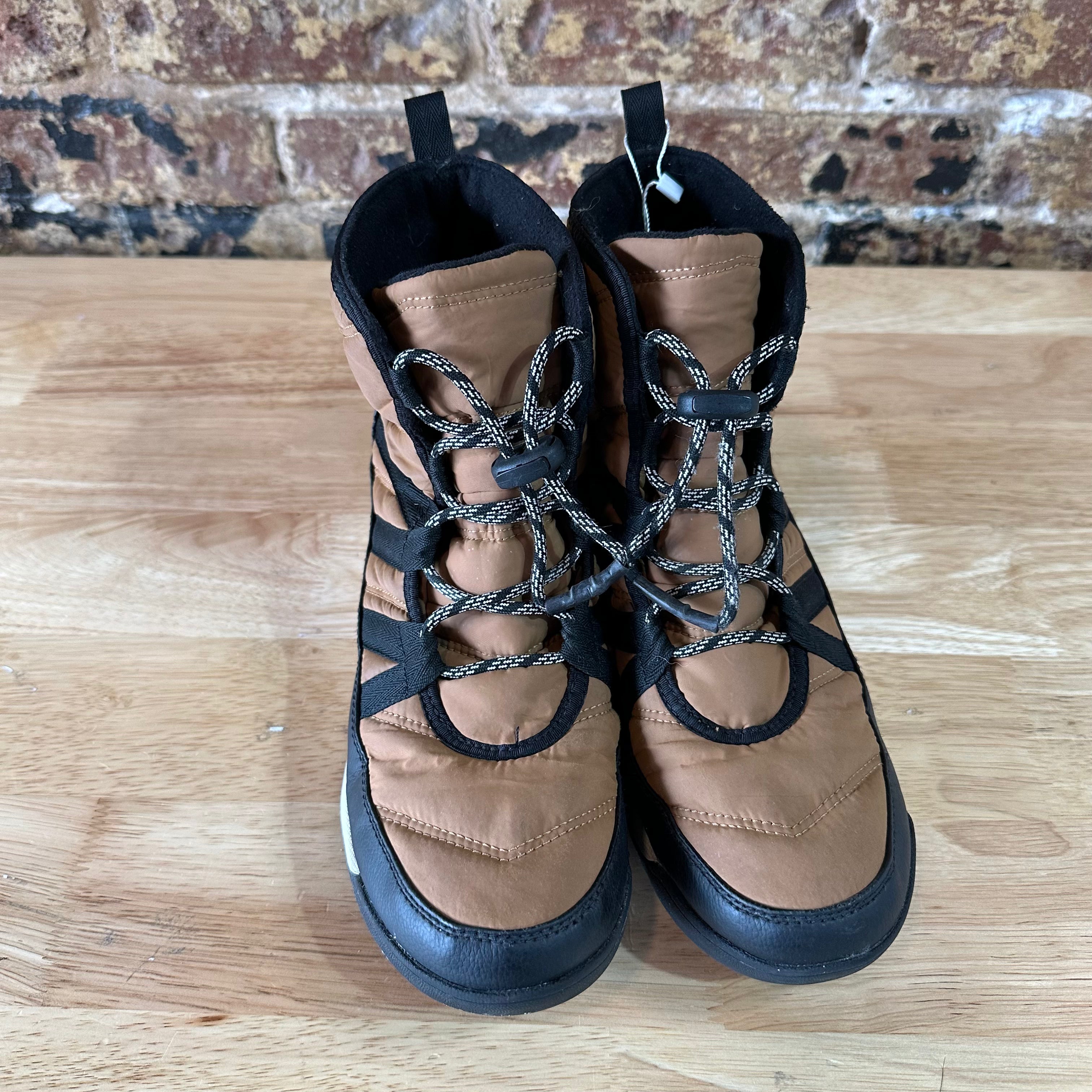 Sorel Whitney II Short Elastic Lace Winter Boots Waterproof Elk Womens 7 Brown