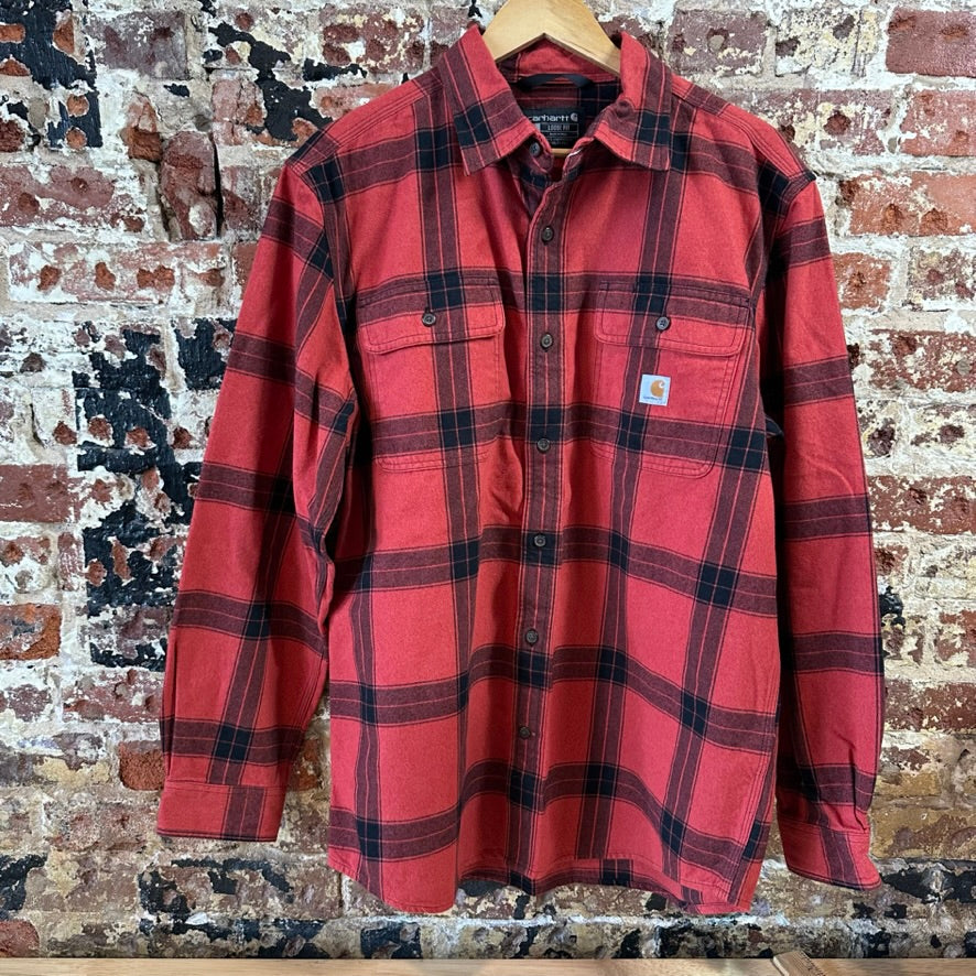 Carhartt Mens Medium Red Flannel Shirt
