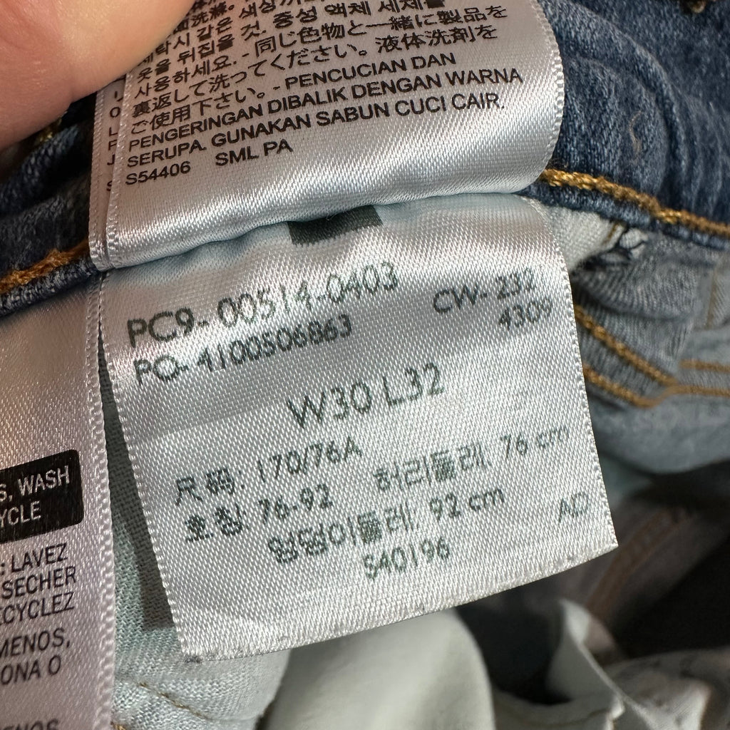 Levis 514 Mens 30x32 Blue Jeans